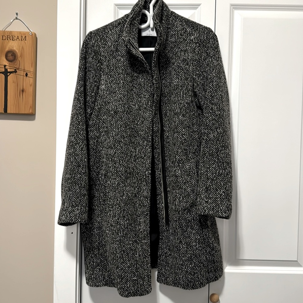 NEW Old Navy Tweed zip up Winter Jacket Trench Car Fall Winter Coat size Small